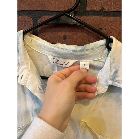 Caffe Marrakech Tie Dye Button Down Shirt Small - Picture 7 of 8